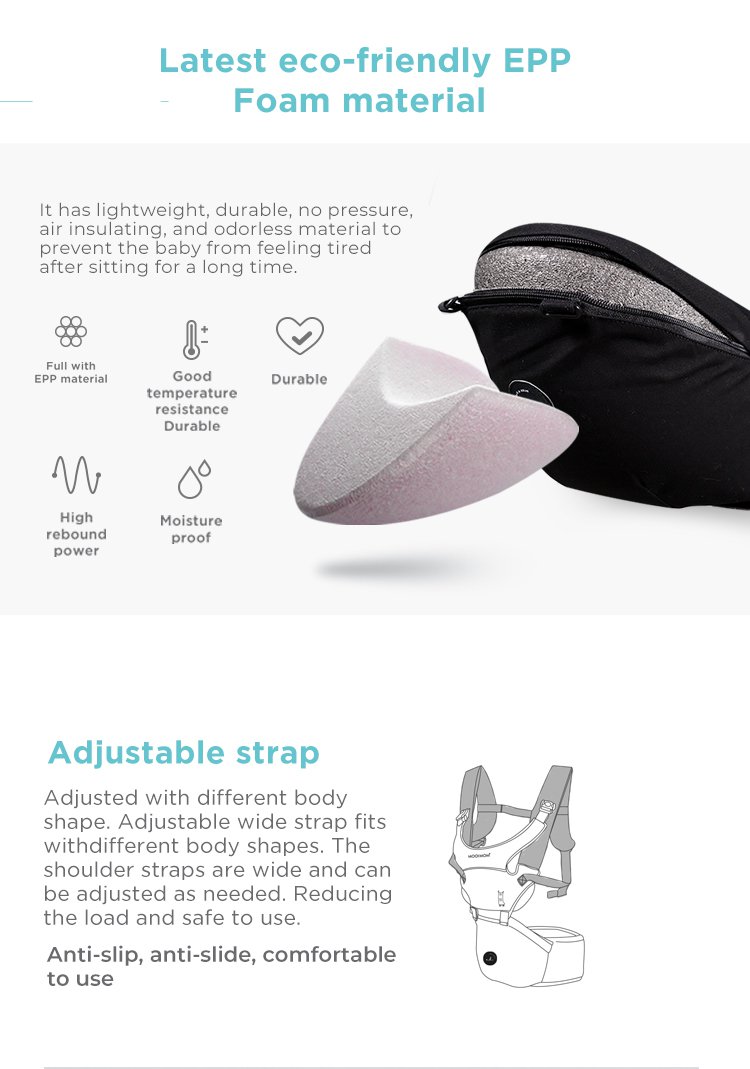 Nero Bianco Hipseat Carrier description image