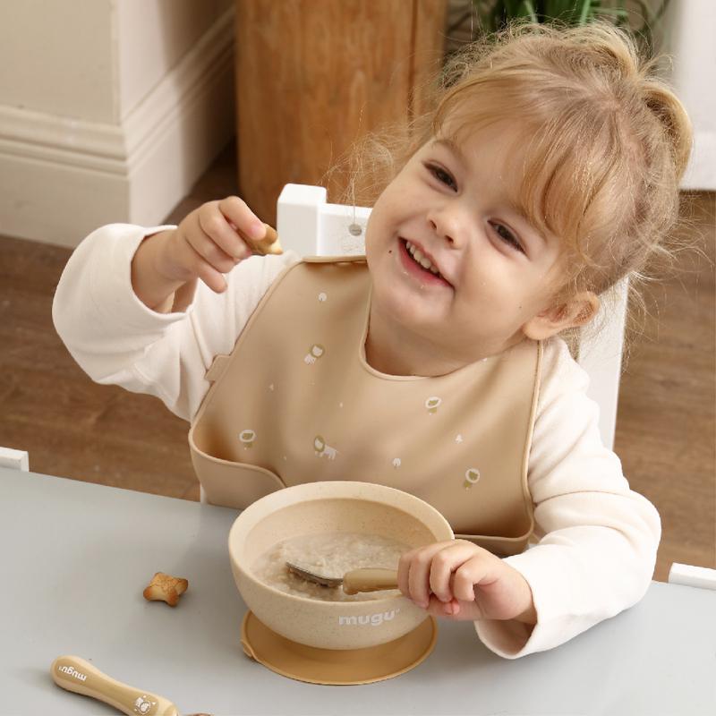 mugu wheat straw antispill suction bowl 340ml gallery