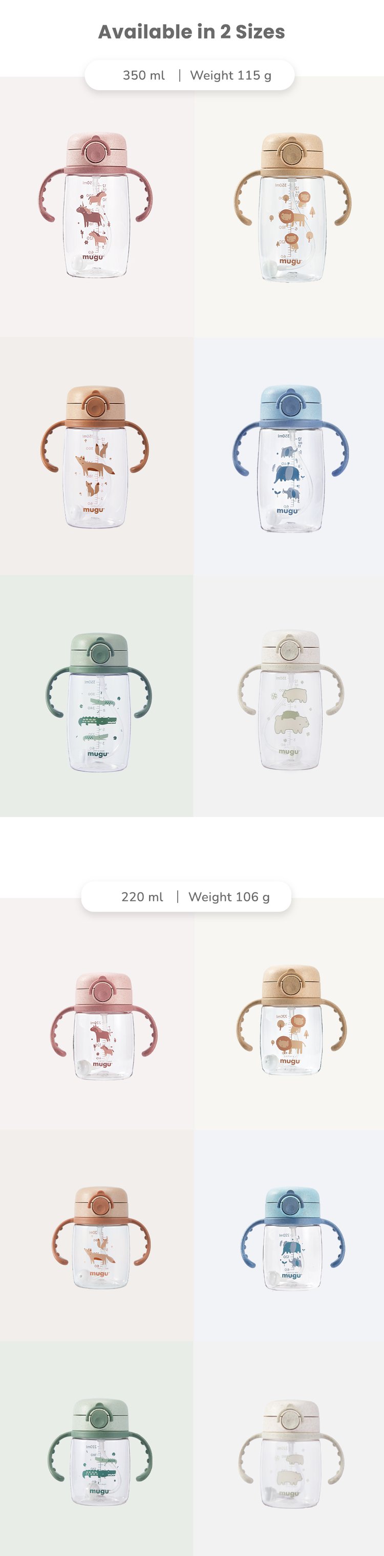 mugu wheat straw tritan training bottle 350ml description image