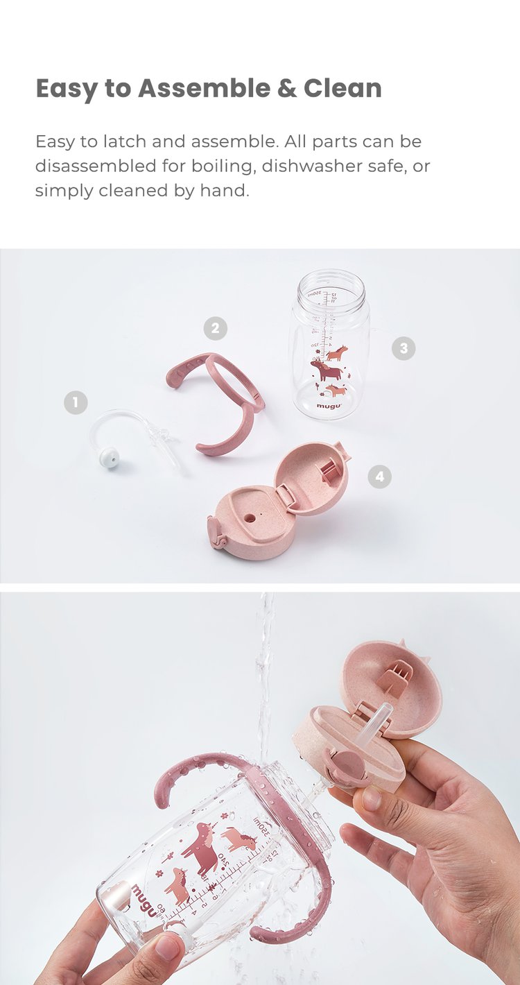mugu wheat straw tritan training bottle 350ml description image