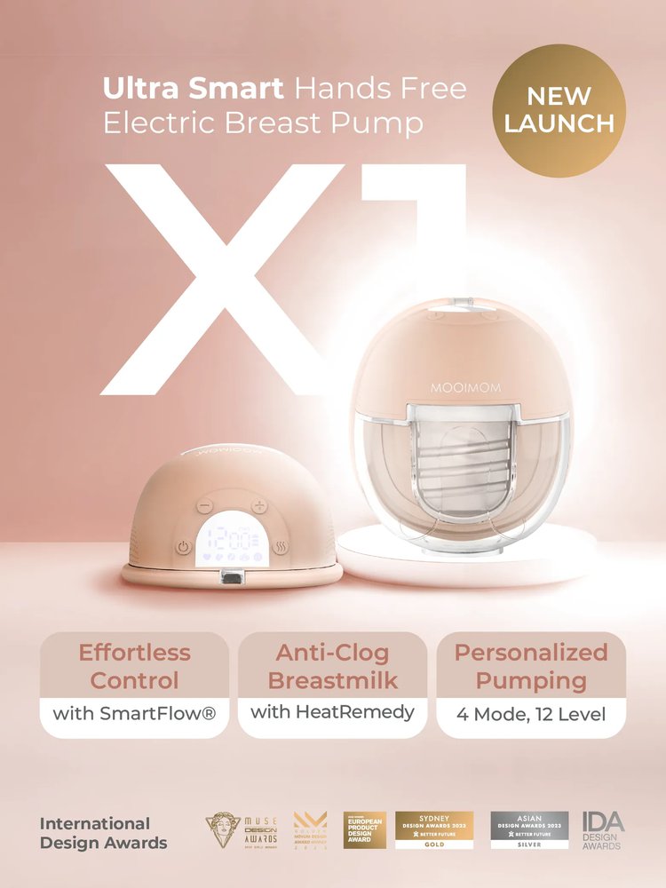 MOOIMOM X1 Ultra Smart Hands Free Electric Breast Pump 1 Pcs description image