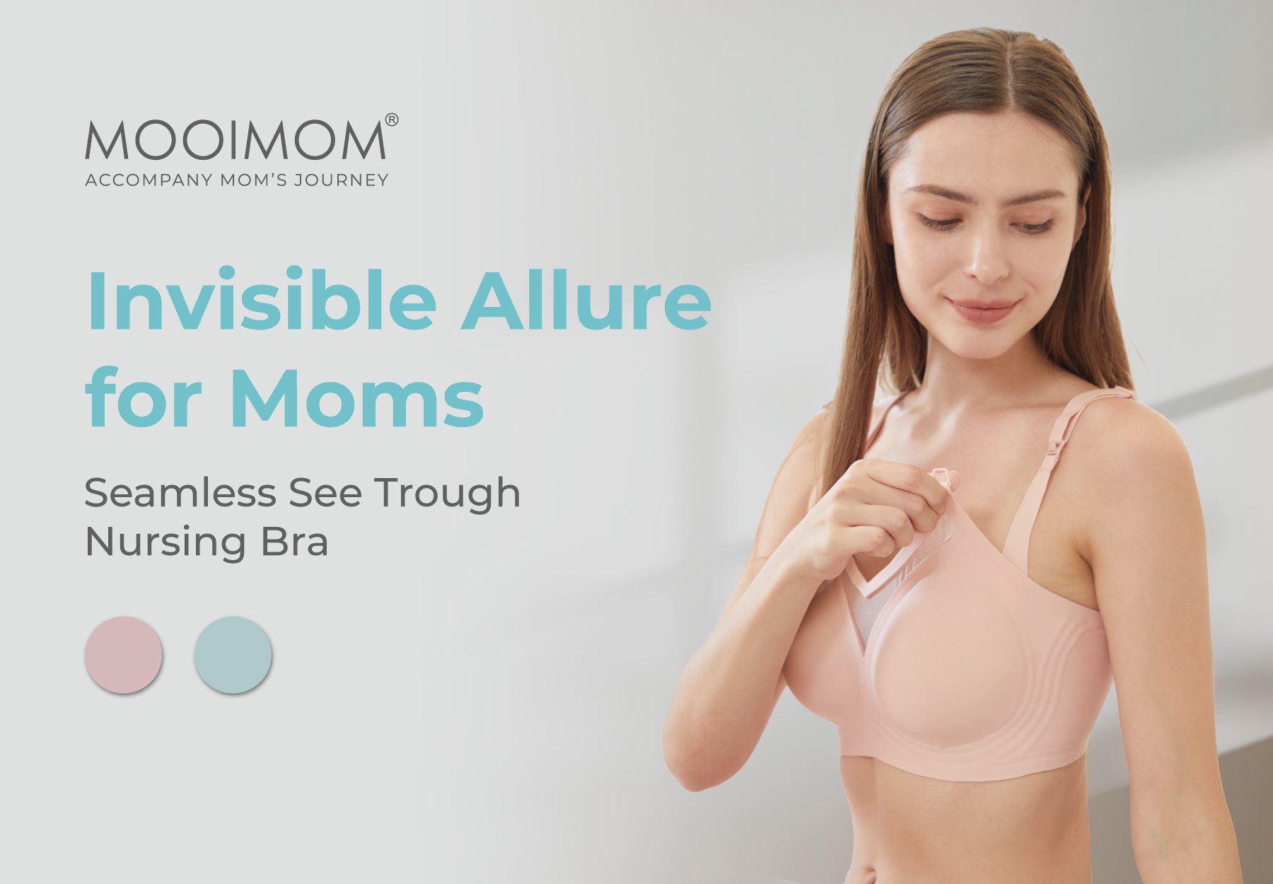 MOOIMOM Seamless See Through Nursing Bra description image