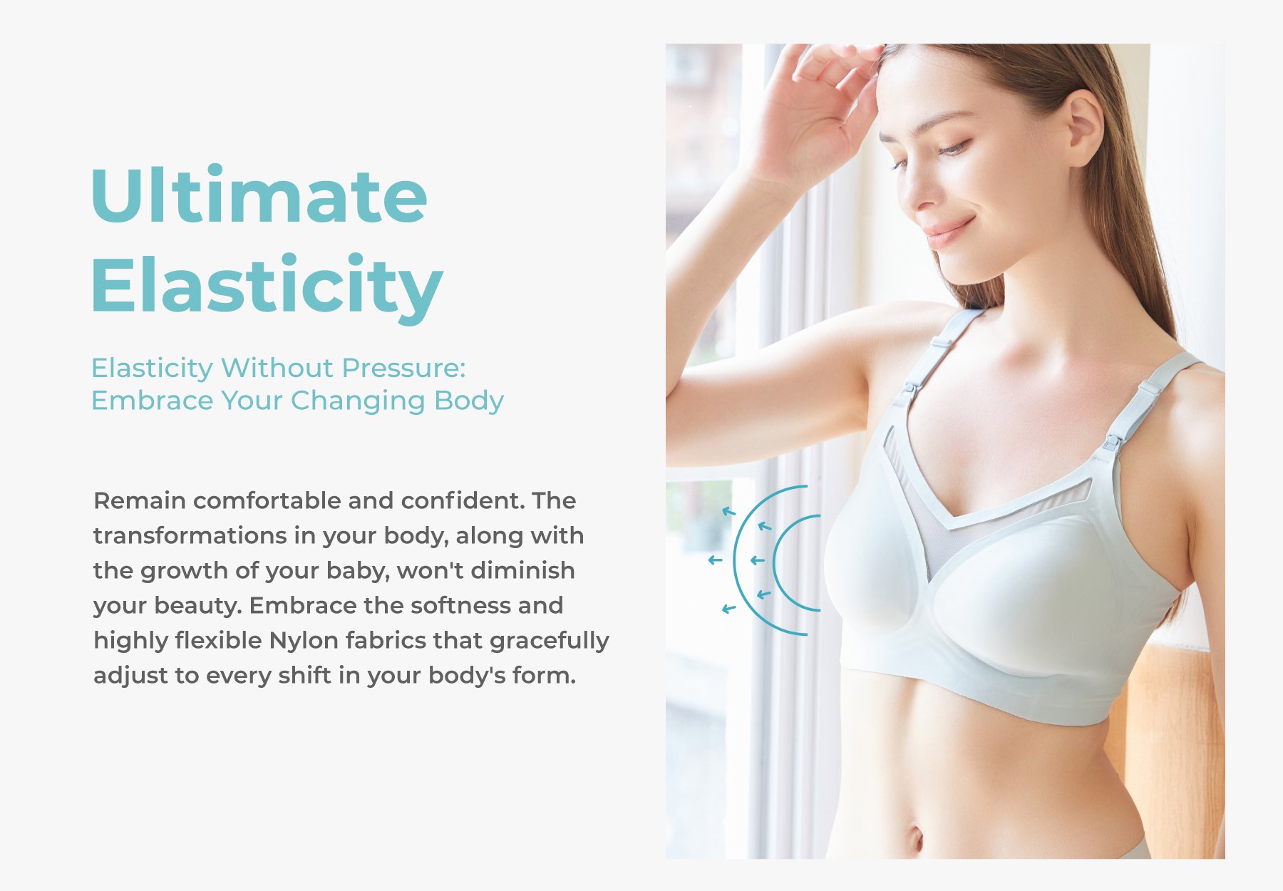 MOOIMOM Seamless See Through Nursing Bra description image
