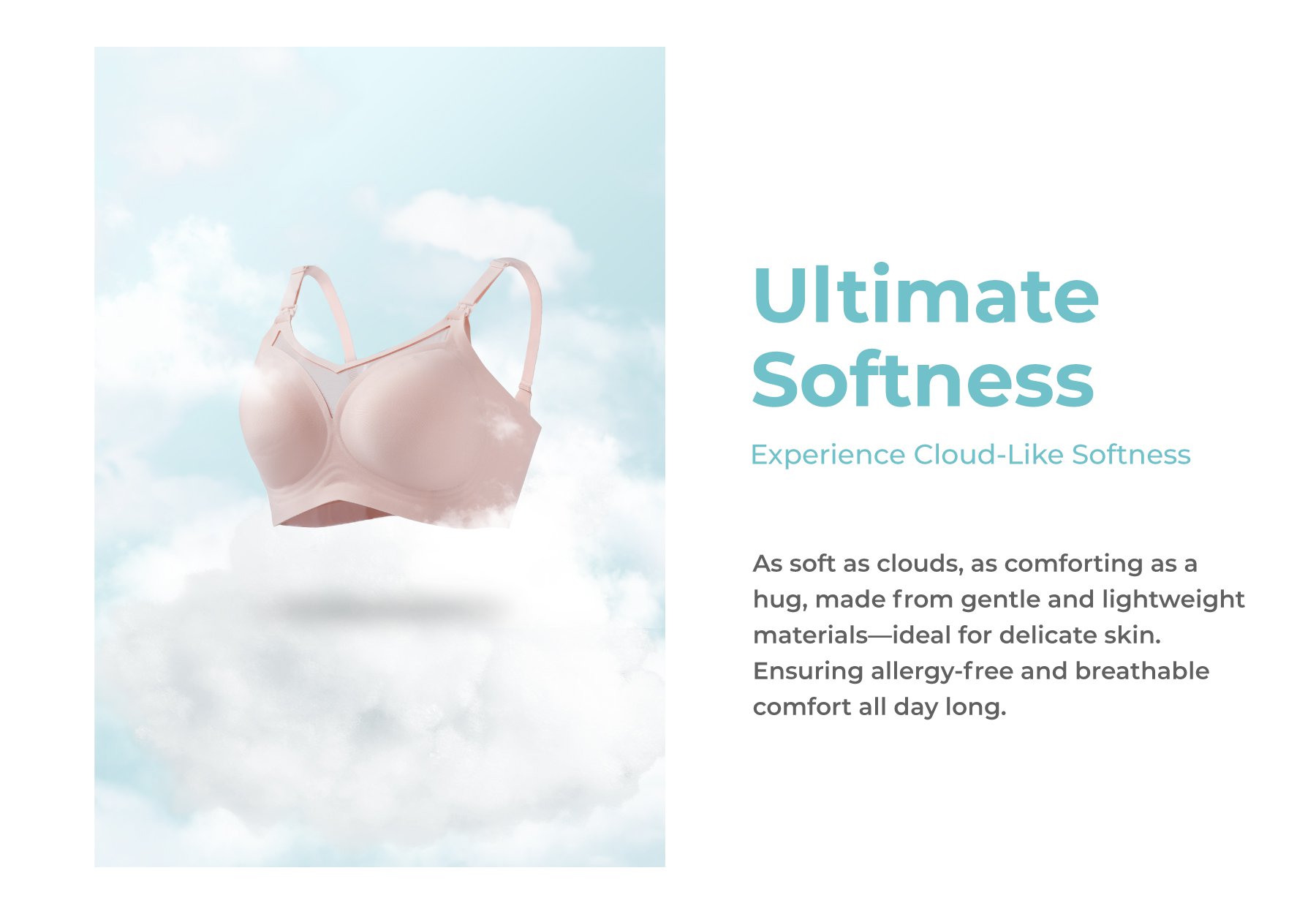 MOOIMOM Seamless See Through Nursing Bra description image