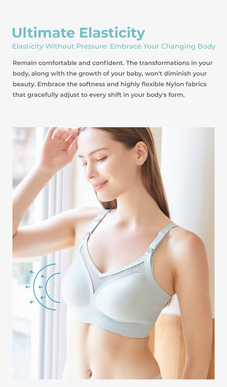 MOOIMOM Seamless See Through Nursing Bra description image