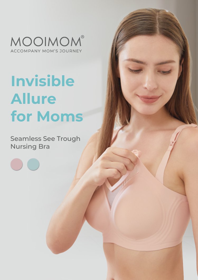 MOOIMOM Seamless See Through Nursing Bra description image
