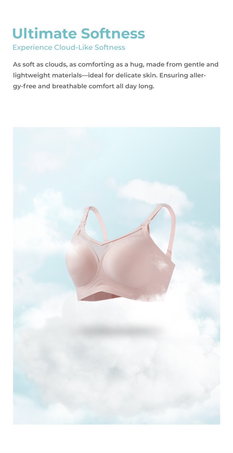 MOOIMOM Seamless See Through Nursing Bra description image