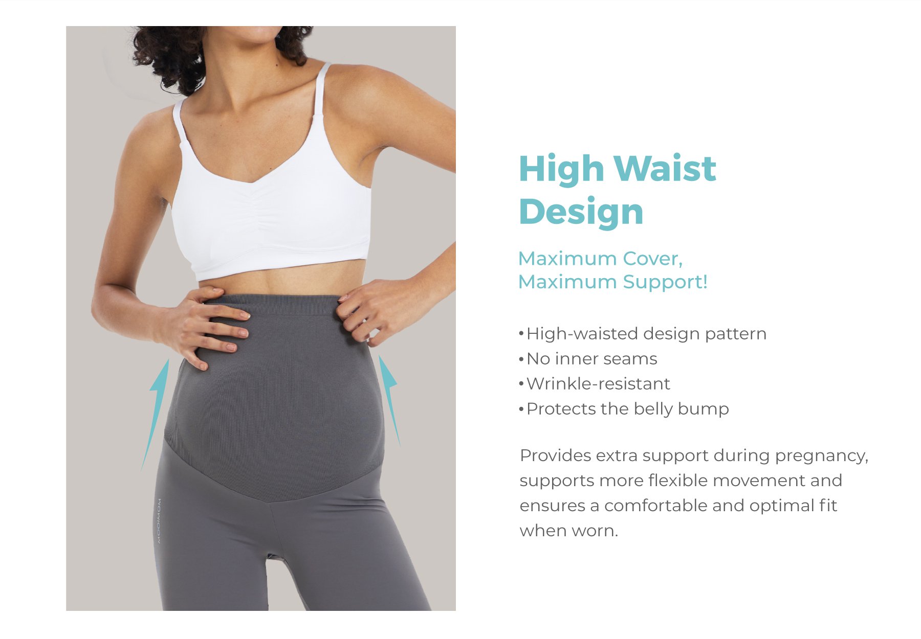 MOOIMOM Ulti Comfort Belly Cover Maternity Leggings (Long) description image