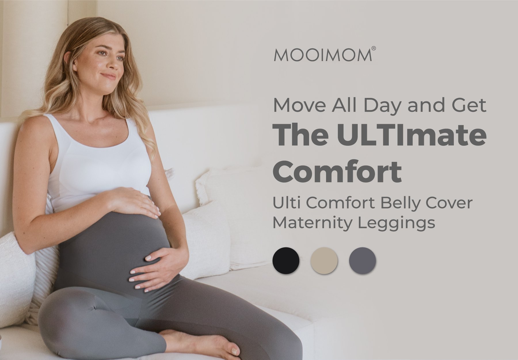 MOOIMOM Ulti Comfort Belly Cover Maternity Leggings (Long) description image