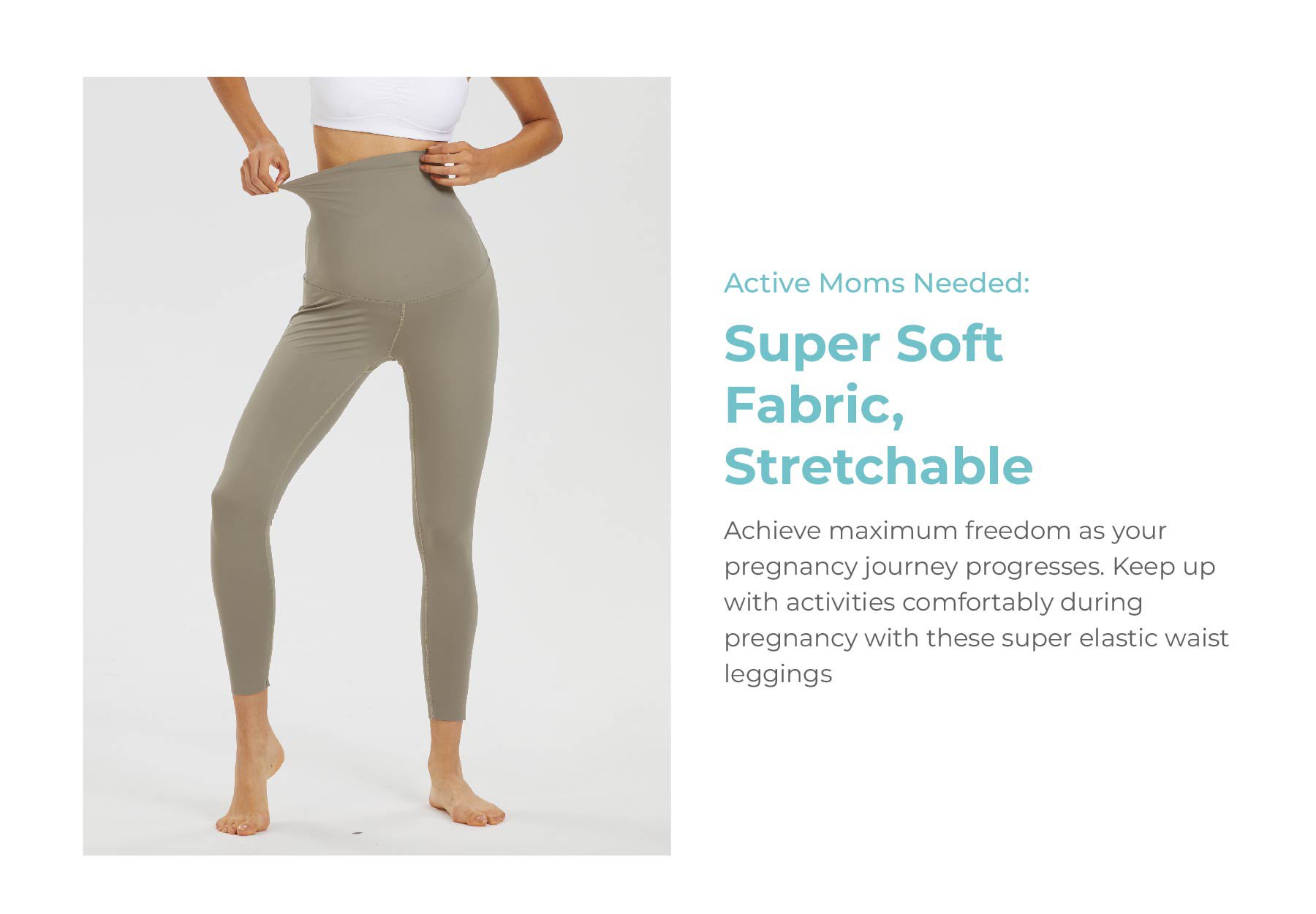 Active Belly Cover Maternity Leggings Long
