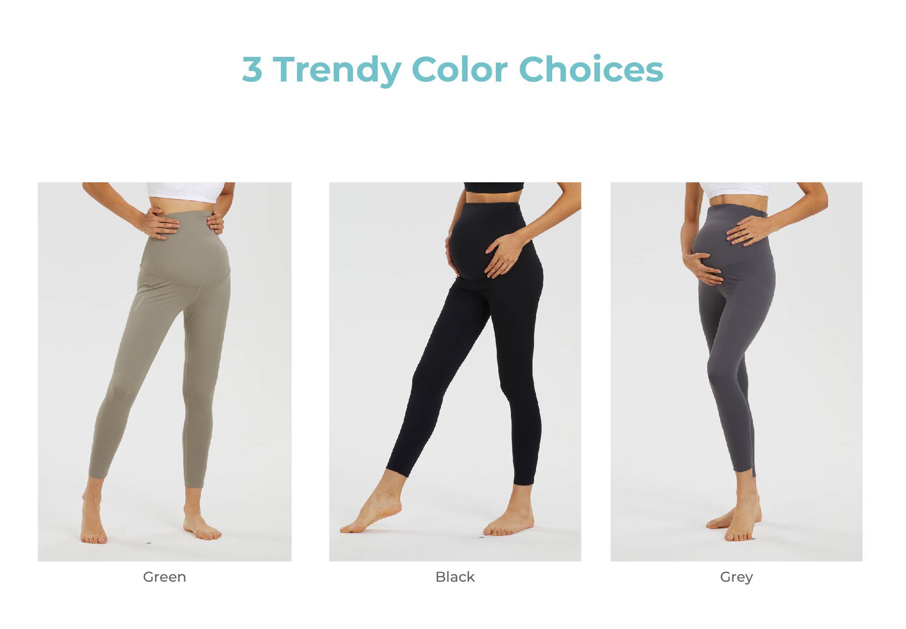 MOOIMOM Active Belly Cover Maternity Leggings (Long) description image