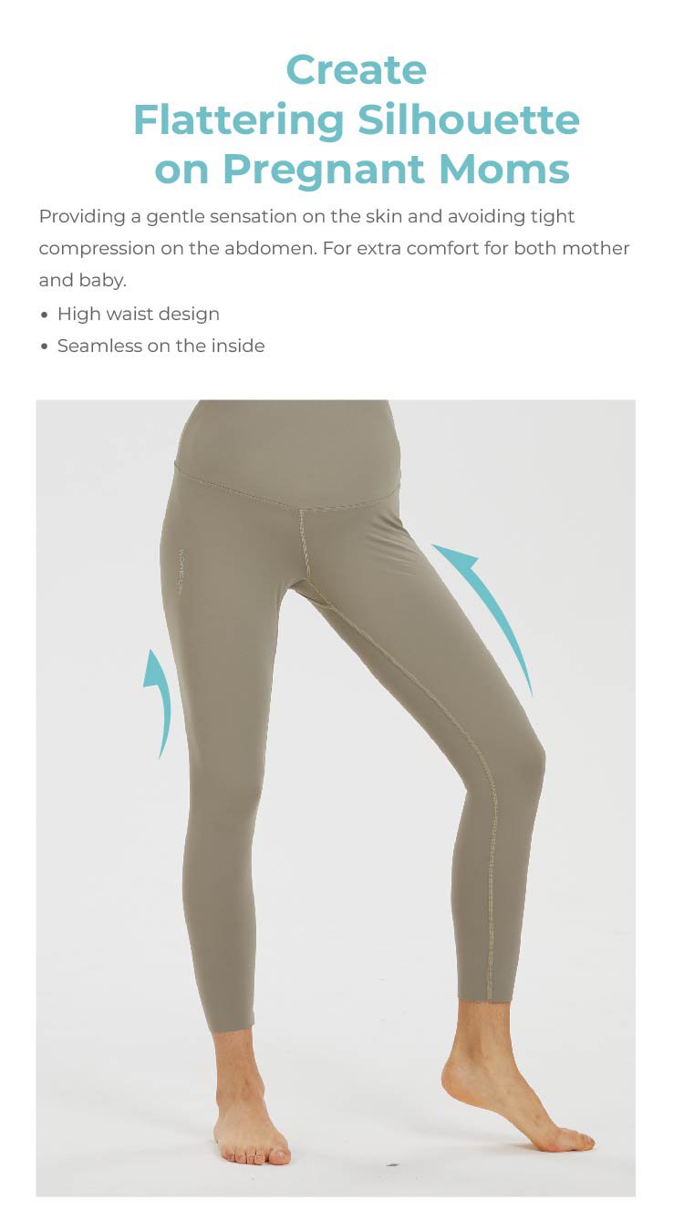 MOOIMOM Active Belly Cover Maternity Leggings (Long) description image