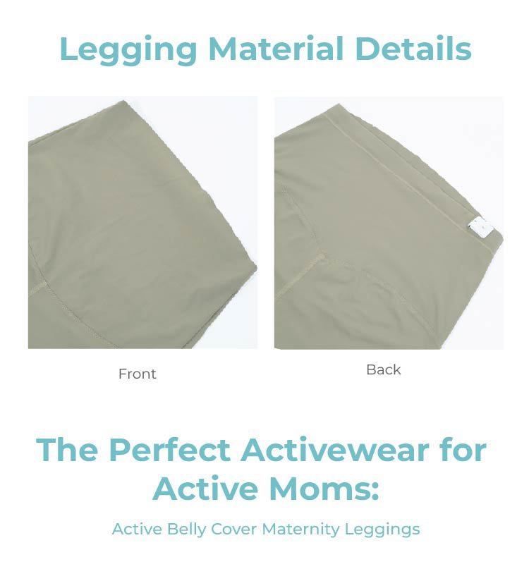 MOOIMOM Active Belly Cover Maternity Leggings (Long) description image