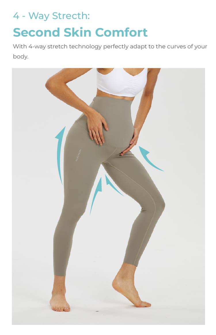 MOOIMOM Active Belly Cover Maternity Leggings (Long) description image
