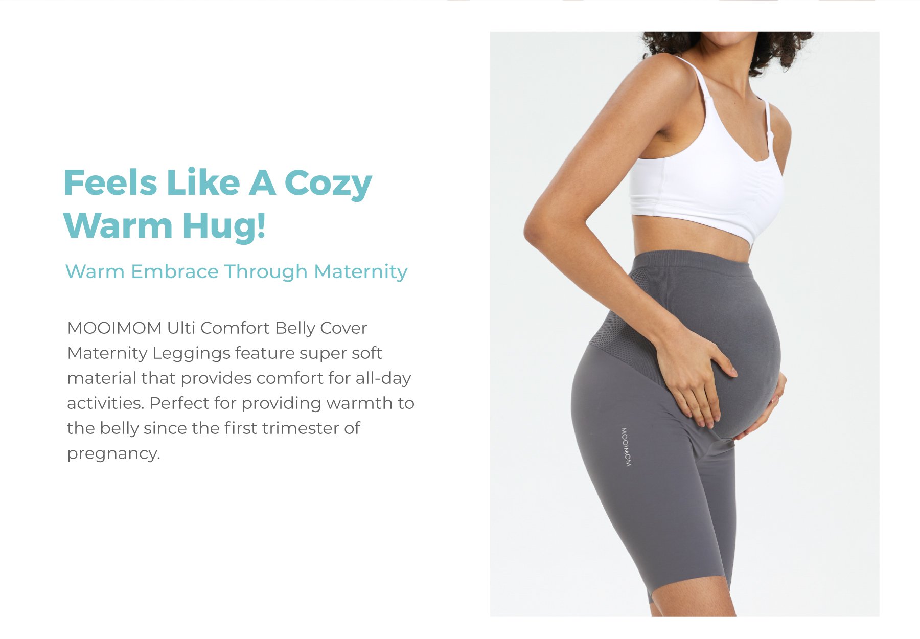 MOOIMOM Ulti Comfort Belly Cover Maternity Leggings (Short) description image