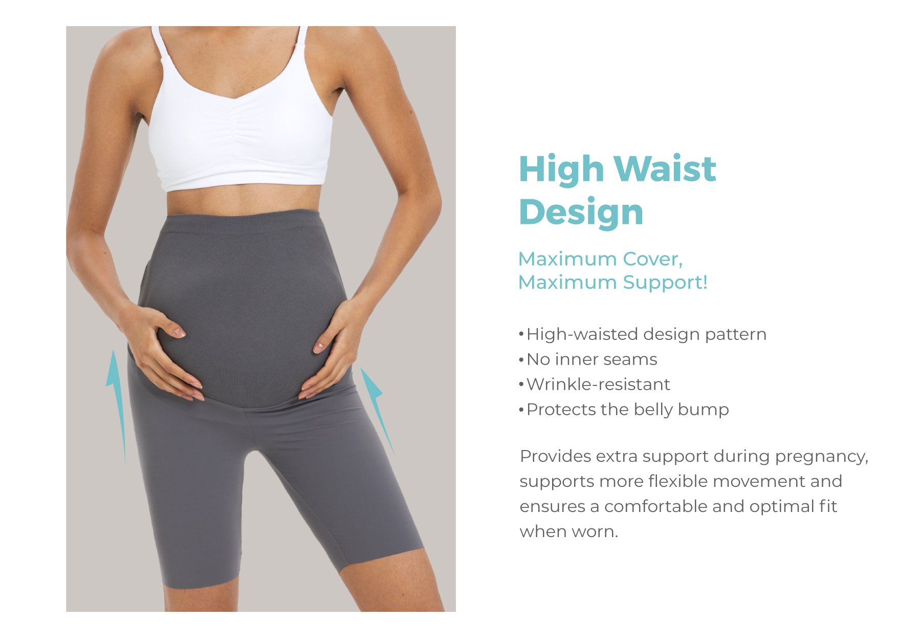 MOOIMOM Ulti Comfort Belly Cover Maternity Leggings (Short) description image