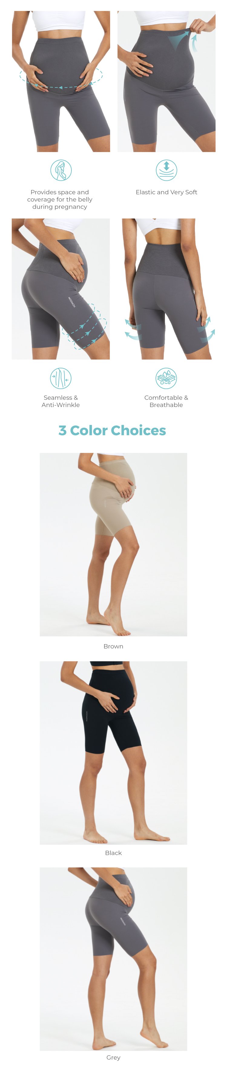 MOOIMOM Ulti Comfort Belly Cover Maternity Leggings (Short) description image