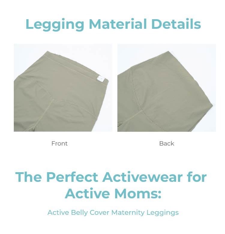 MOOIMOM Active Belly Cover Maternity Leggings (Short) description image