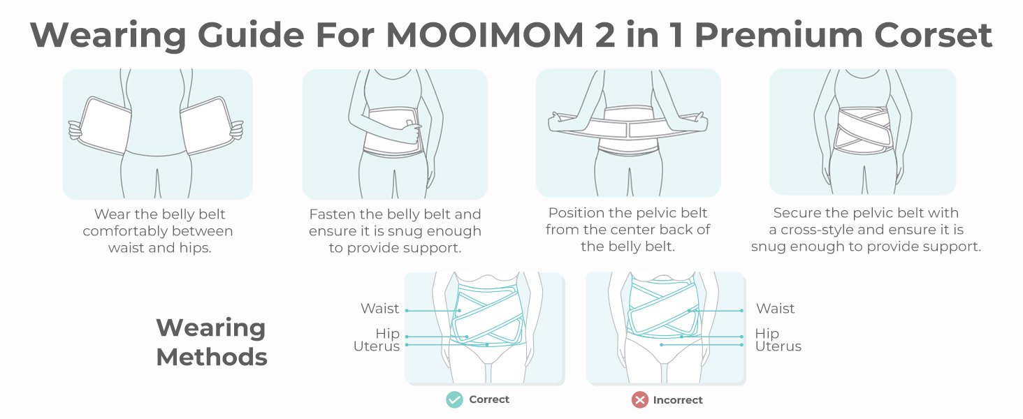 MOOIMOM 2 in 1 Premium Bamboo Corset description image