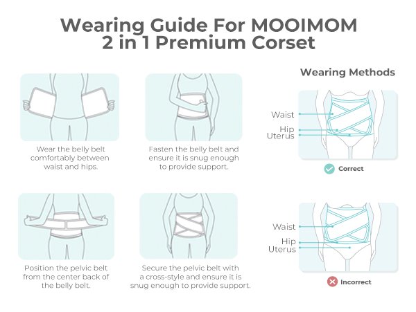 MOOIMOM 2 in 1 Premium Bamboo Corset description image