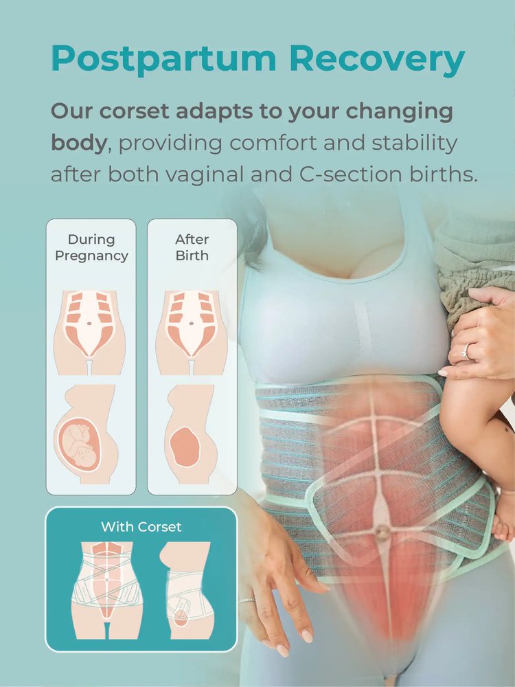 MOOIMOM 2 in 1 Premium Bamboo Corset description image