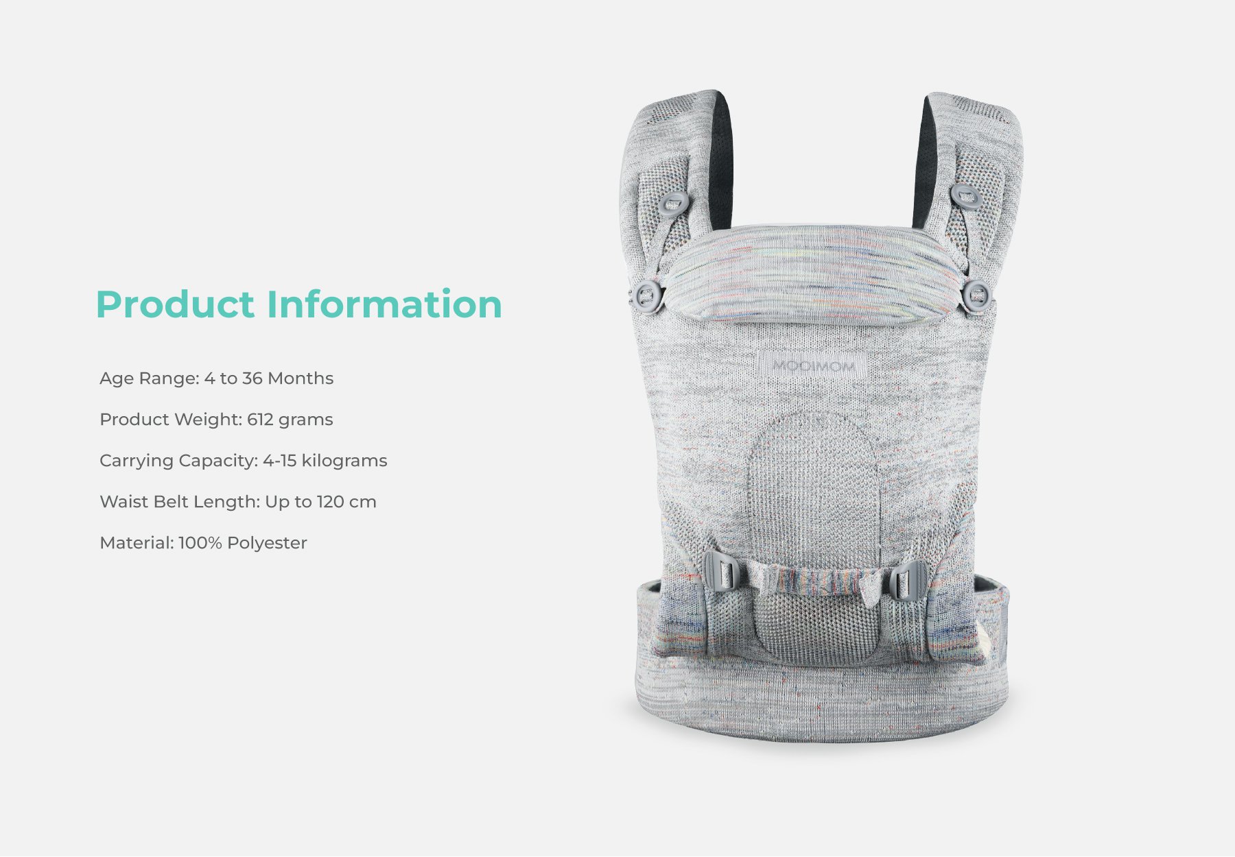Mooimom AiryKnit Baby Carrier description image