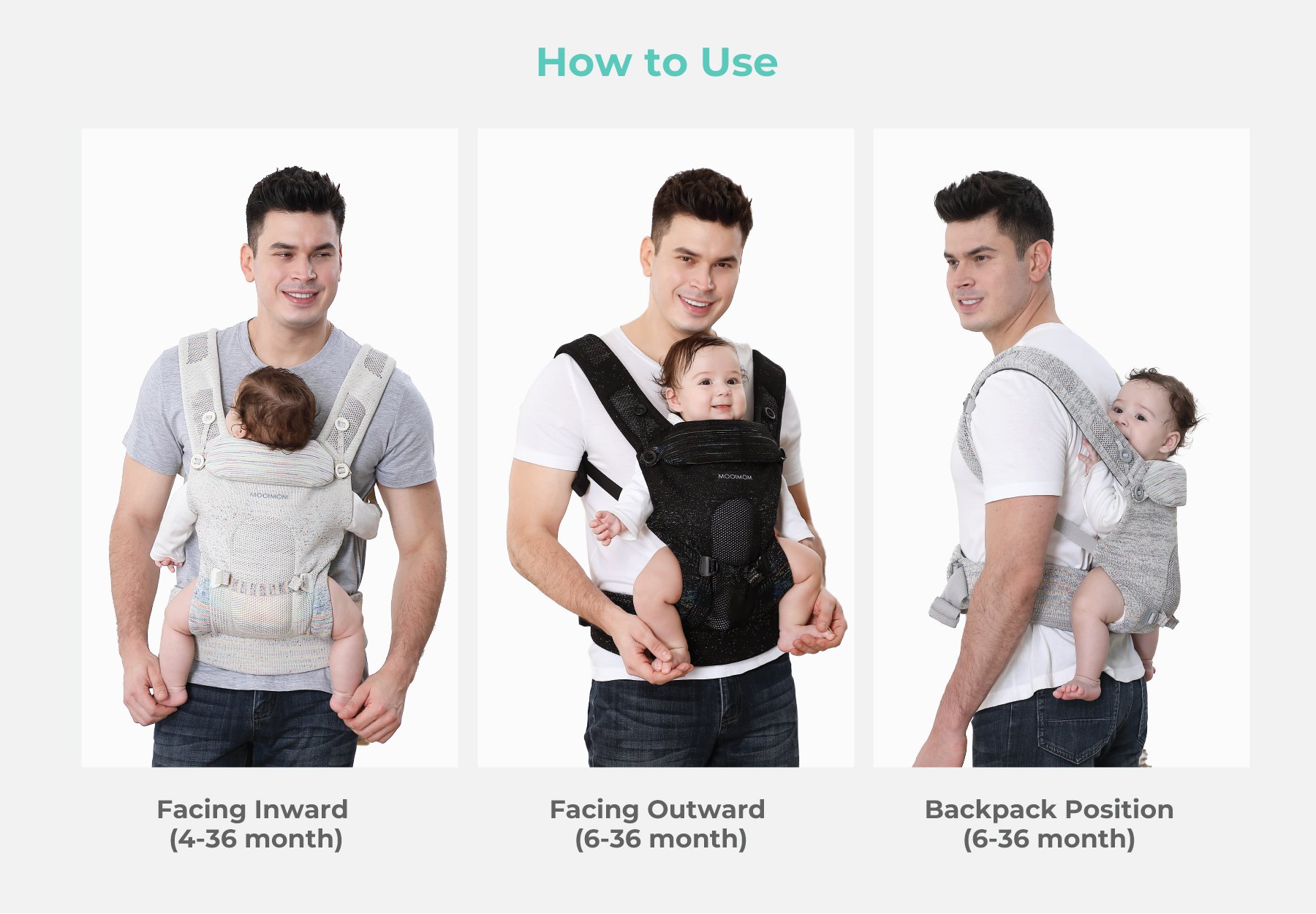 Mooimom AiryKnit Baby Carrier description image