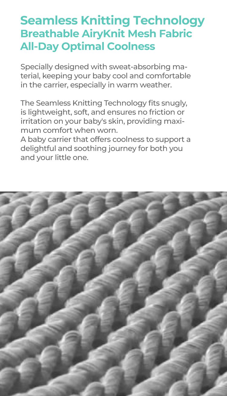 Mooimom AiryKnit Baby Carrier description image