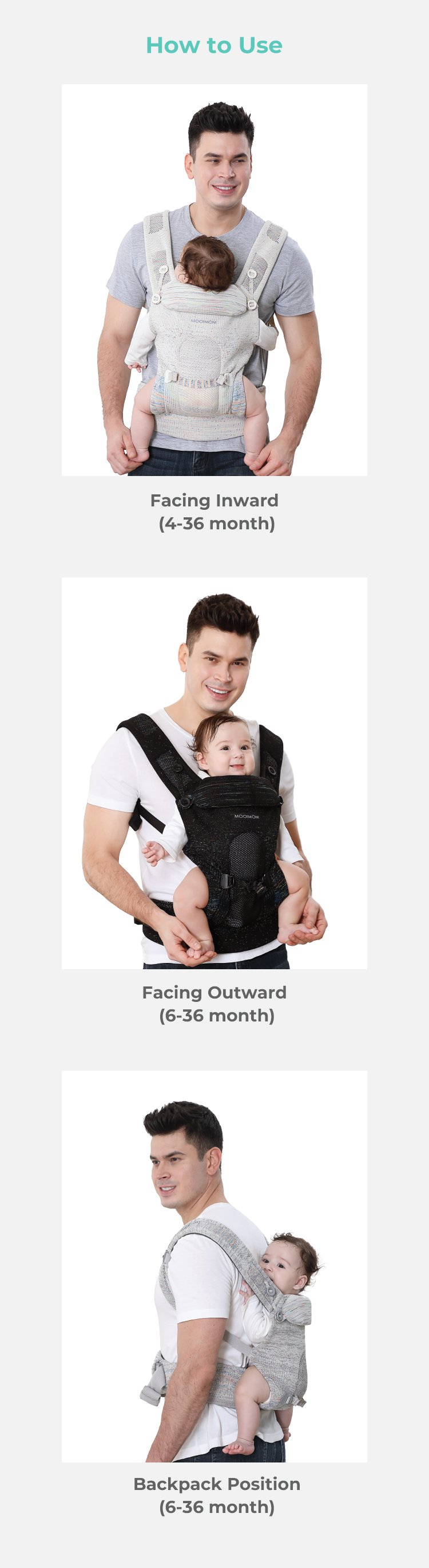 Mooimom AiryKnit Baby Carrier description image