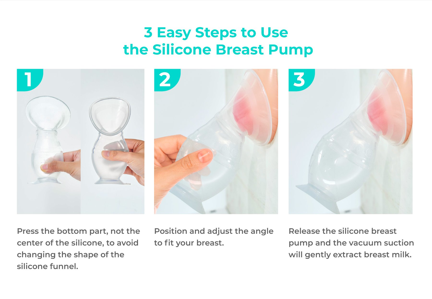 MOOIMOM Premium Silicone Breast Pump Package description image