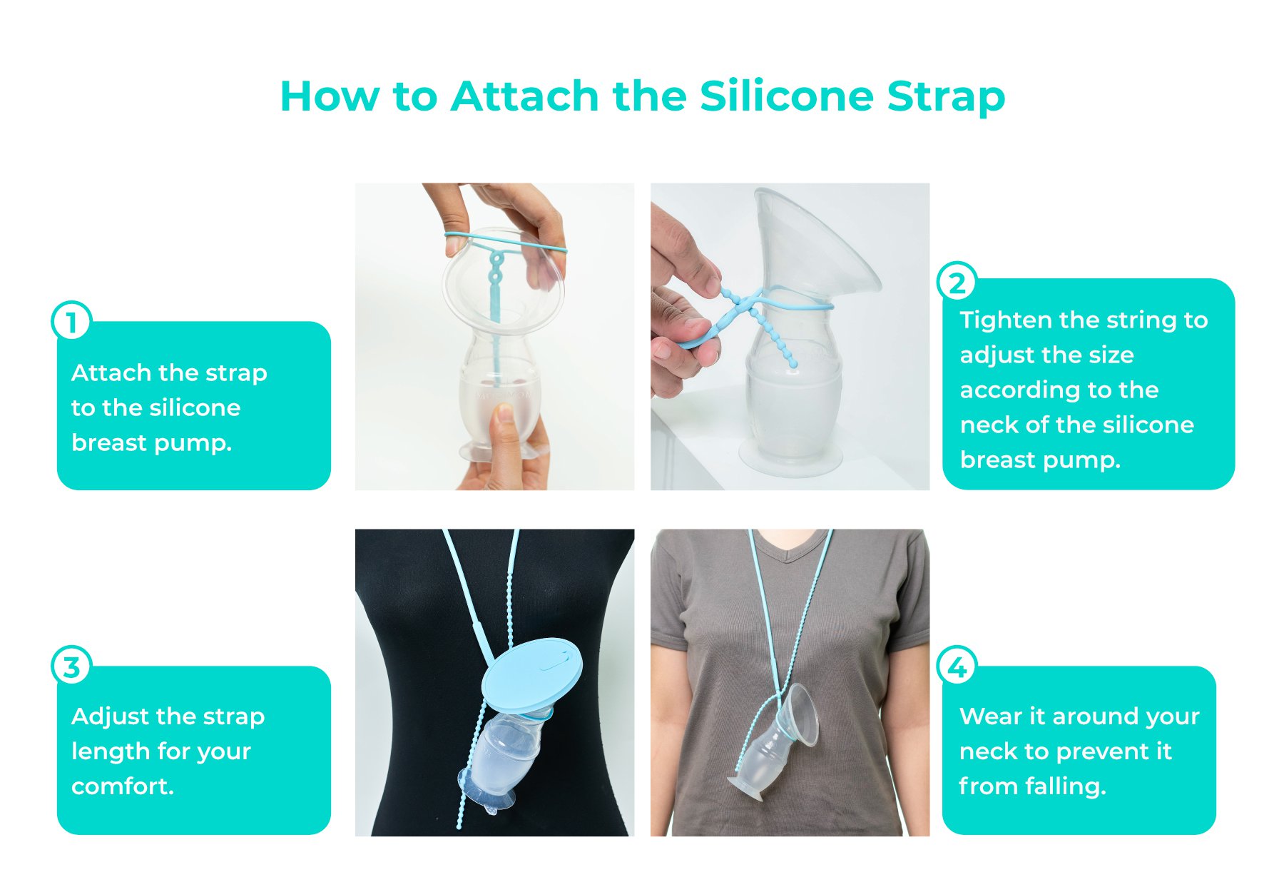 MOOIMOM Premium Silicone Breast Pump Package description image