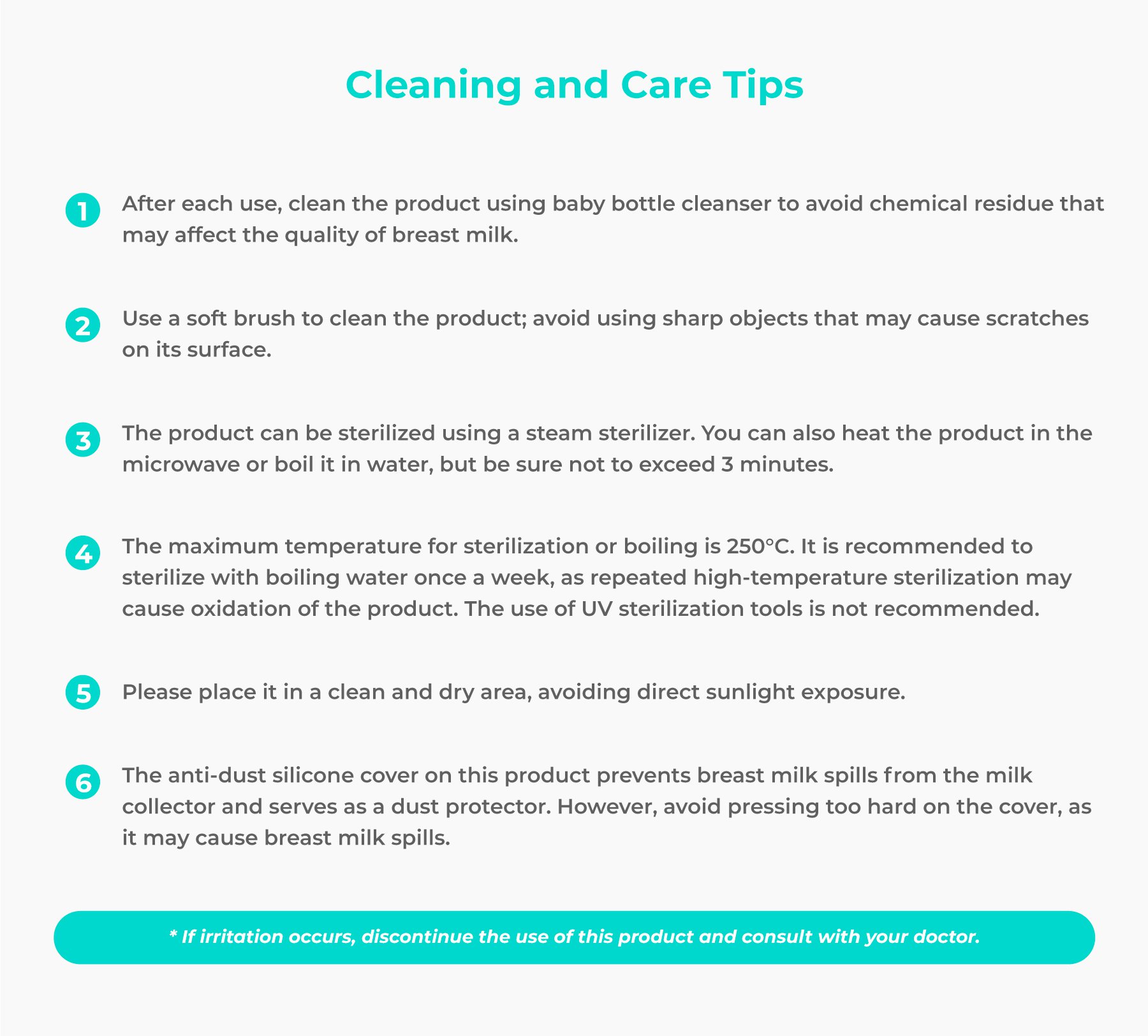MOOIMOM Premium Silicone Breast Pump Package description image