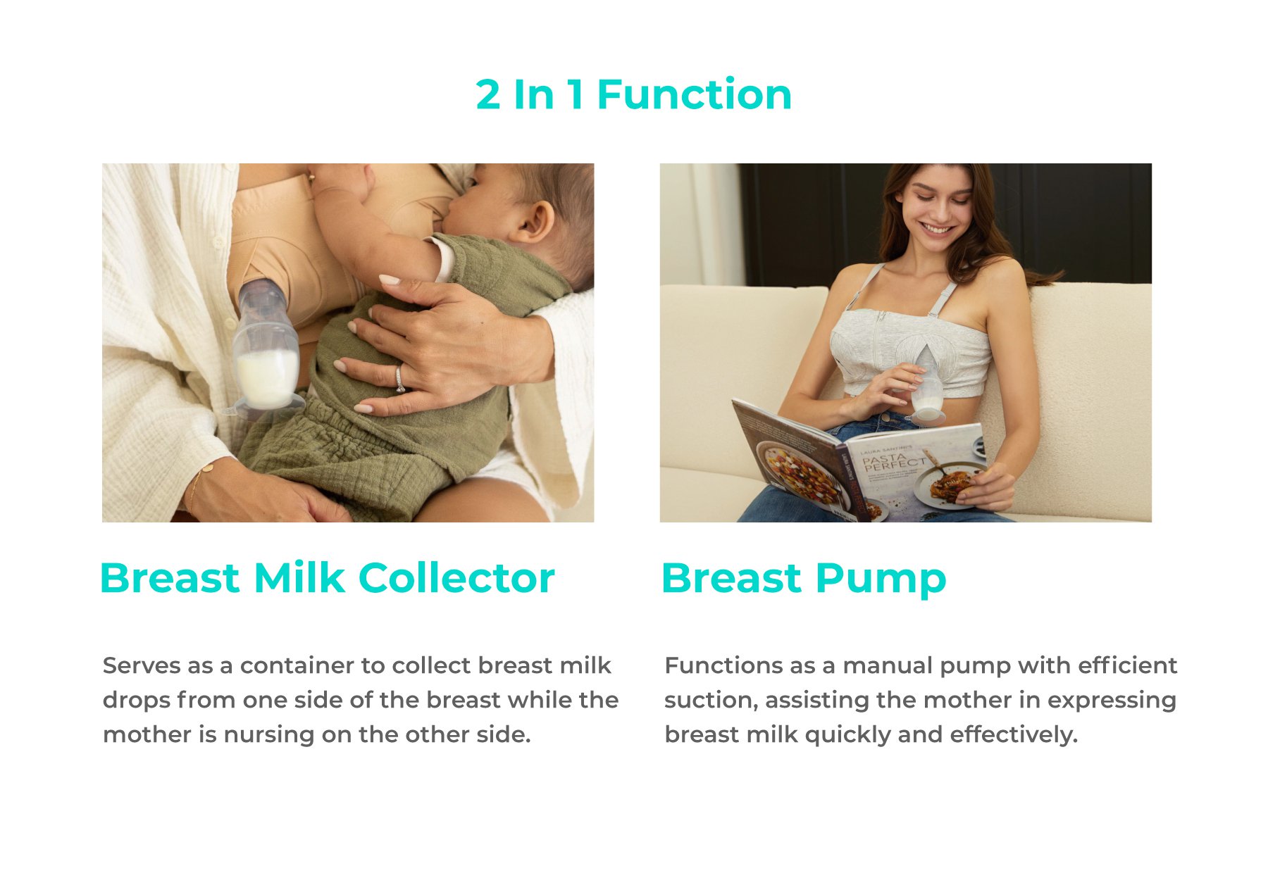 MOOIMOM Premium Silicone Breast Pump Package description image