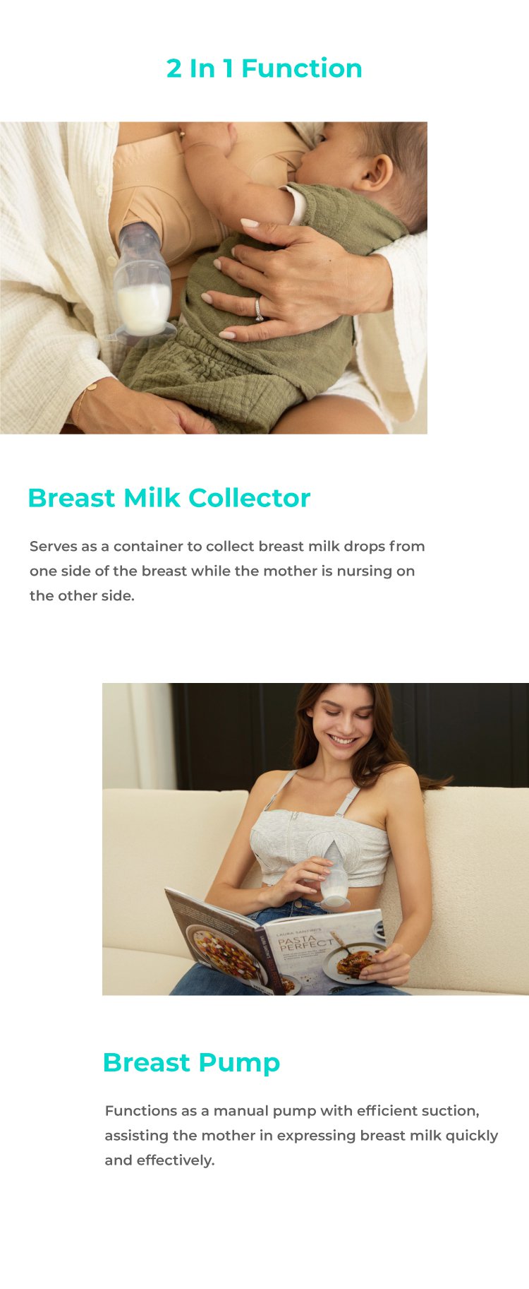MOOIMOM Premium Silicone Breast Pump Package description image