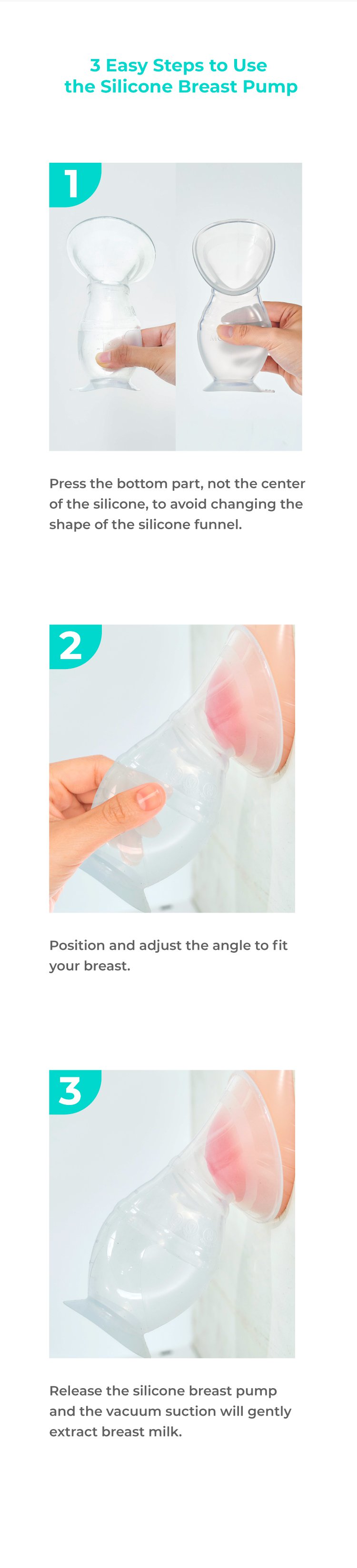 MOOIMOM Premium Silicone Breast Pump Package description image