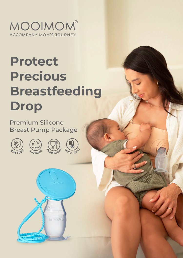 MOOIMOM Premium Silicone Breast Pump Package description image