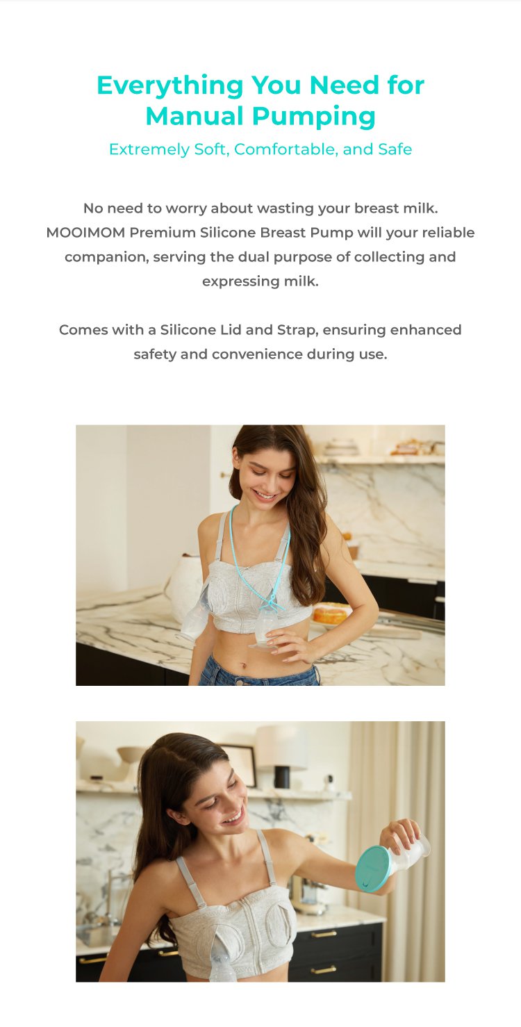 MOOIMOM Premium Silicone Breast Pump Package description image