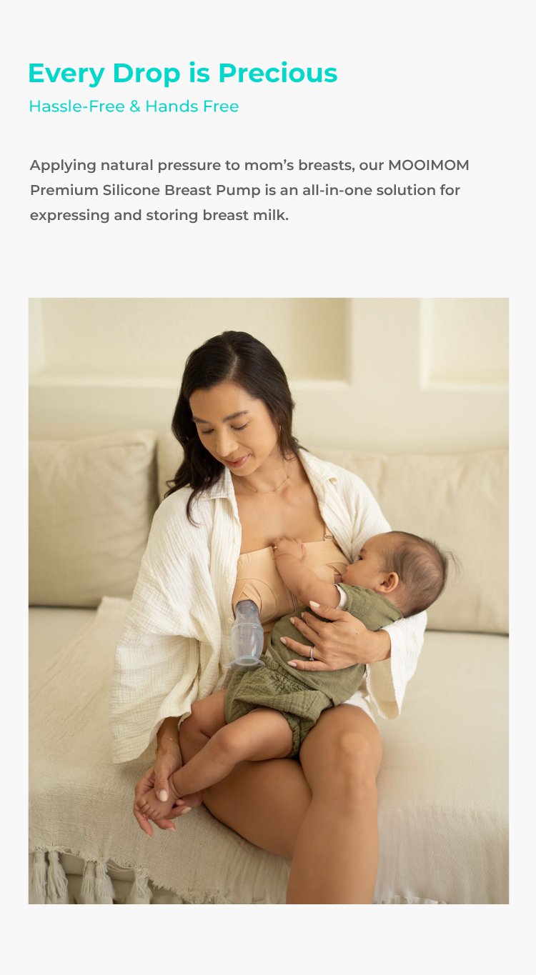 MOOIMOM Premium Silicone Breast Pump Package description image