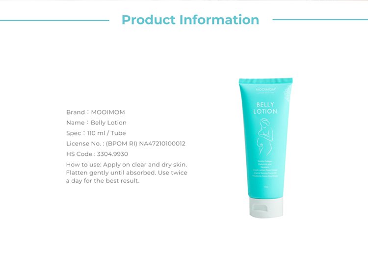 MOOIMOM Belly Lotion description image