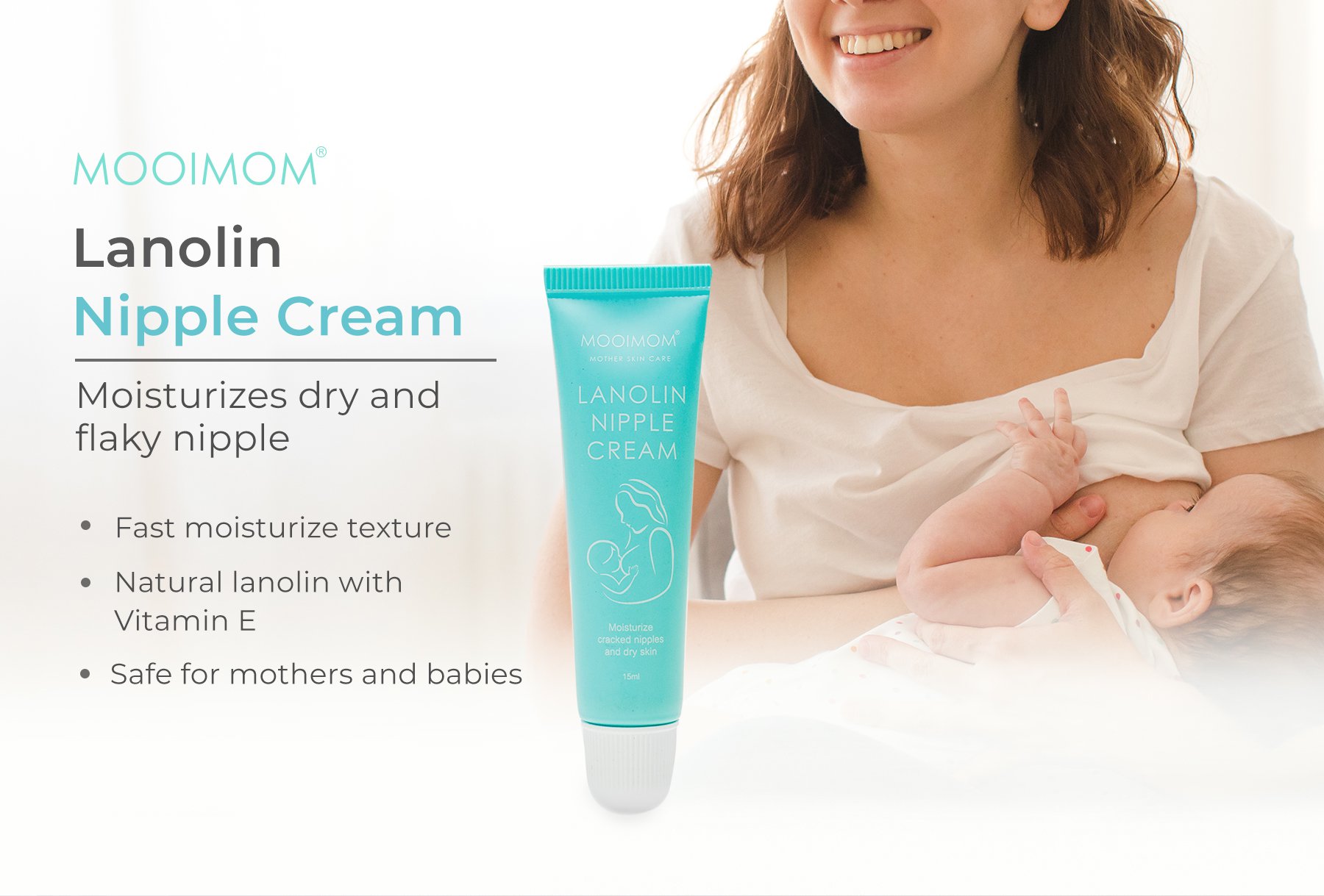 MOOIMOM Lanolin Nipple Cream description image