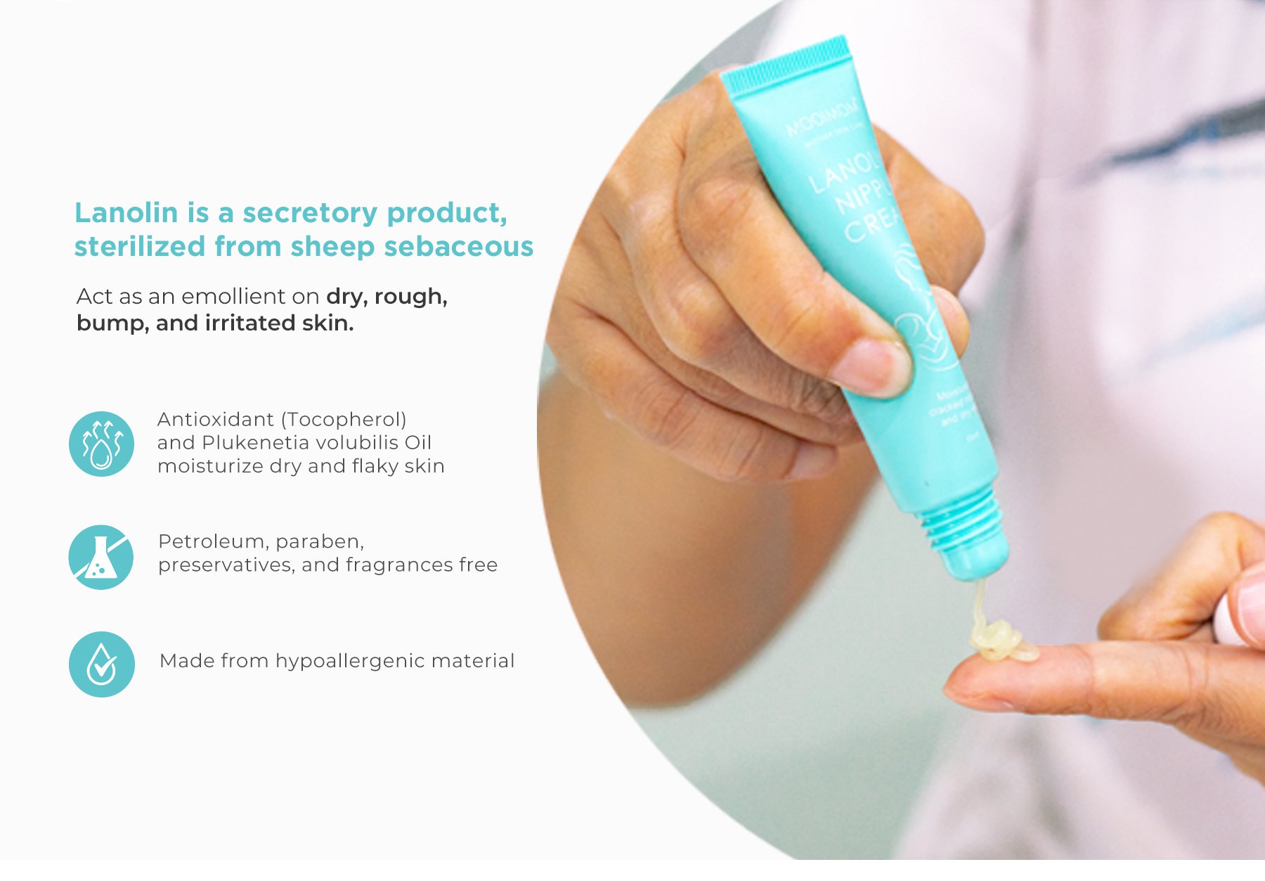 MOOIMOM Lanolin Nipple Cream description image
