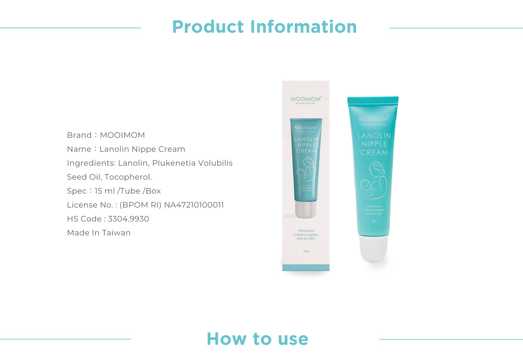 MOOIMOM Lanolin Nipple Cream description image